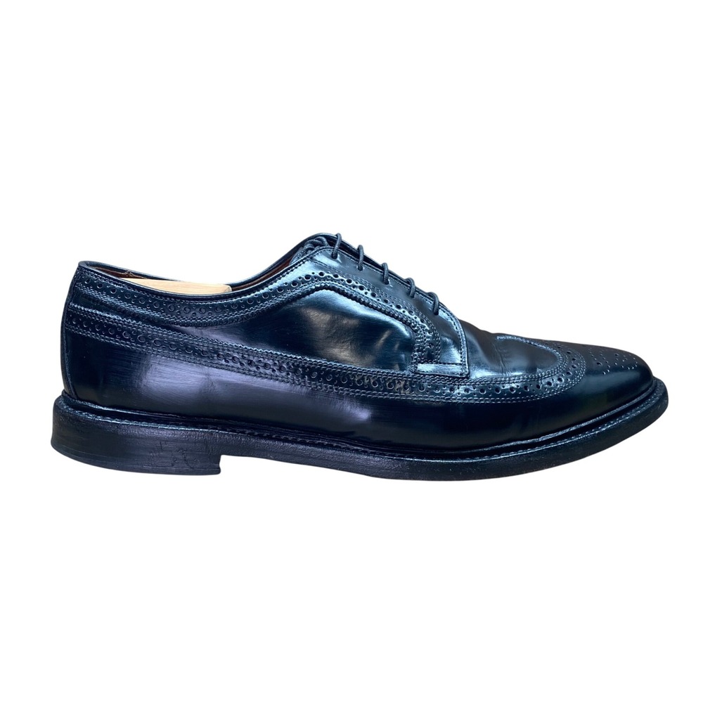 Allen Edmonds MacNeil Black Leather Wingtip Brogue‎ Derby Shoes Mens 12 D Calf